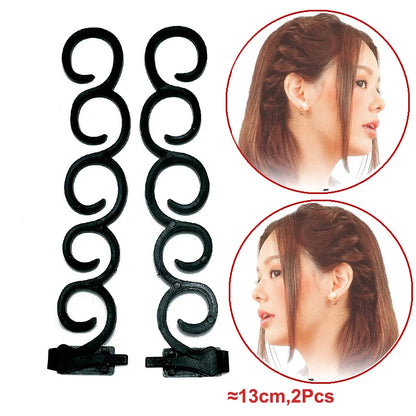 2-10PCS Ponytail Creator Styling Tools – Topsy Tail Plastic Loop Hair Braid Maker Clips for Women & Girls, Easy DIY Hair Accessories