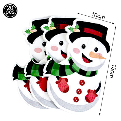 9-Inch Merry Christmas Paper Plates – Santa Claus, Christmas Tree & Elk Round Disposable Plates for Xmas Party & Table Decor