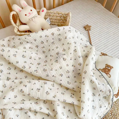 Summer Baby Muslin Blanket – Soft Newborn Swaddle Wrap Receiving Blanket for Infant Crib & Sleeping