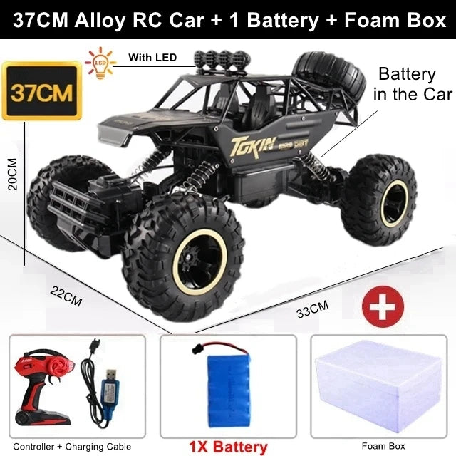 Oike Coche teledirigido 4x4 todoterreno 4WD RC Rock Crawler, coche RC de carreras y drifting todoterreno para niños y adultos