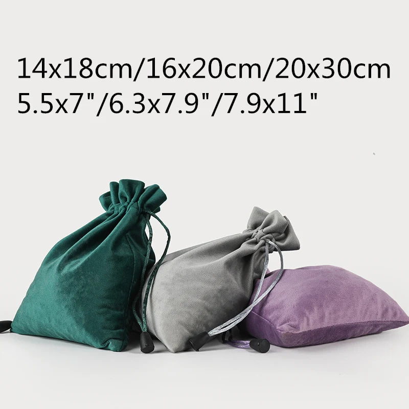 Bolsa de regalo de terciopelo con cordón - Suave, para joyas, bodas, Pascua y Año Nuevo, para envolver, para recuerdos de fiesta y pequeños regalos