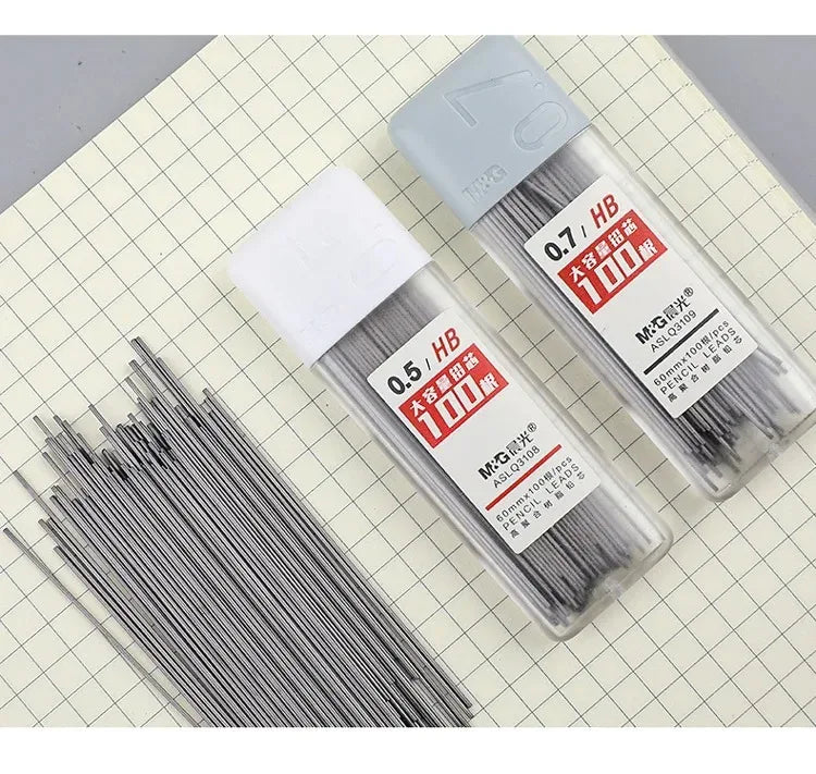 Mines de crayon mécanique 2B/HB – Recharges de graphite de 0,5 mm et 0,7 mm pour l'écriture, le dessin, l'esquisse, les fournitures scolaires et de bureau