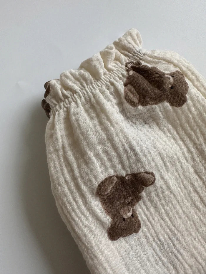 Pantalones de Bebé de Algodón Orgánico – Pantalones Suaves de Muselina Estampados para Recién Nacidos y Niños Pequeños, Parte de Abajo Informal y Adorable para Usar en Primavera, Verano, Otoño e Invierno