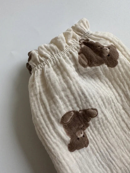 Pantalones de Bebé de Algodón Orgánico – Pantalones Suaves de Muselina Estampados para Recién Nacidos y Niños Pequeños, Parte de Abajo Informal y Adorable para Usar en Primavera, Verano, Otoño e Invierno