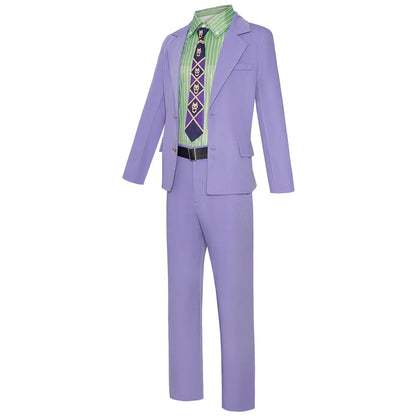 Anime Purple Blazer Cosplay Costume Set – Shirt, Pants, Tie & Belt Outfit for Men & Women Halloween Roleplay Suit