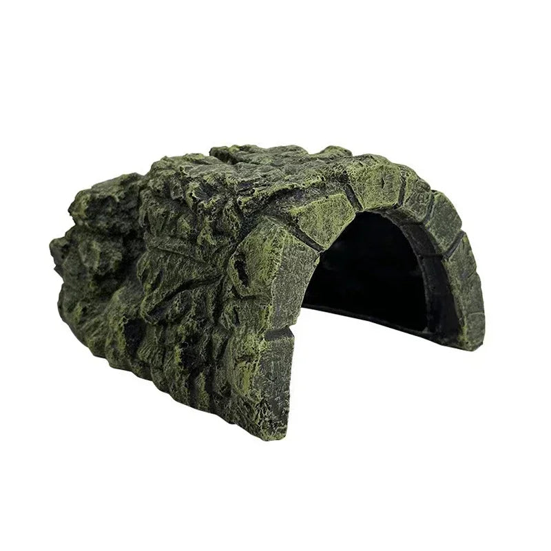 Resin Aquarium & Terrarium Decorations – Artificial Aquatic Fish Tank Ornaments for Reptile & Turtle Habitats, Underwater Landscape Decor