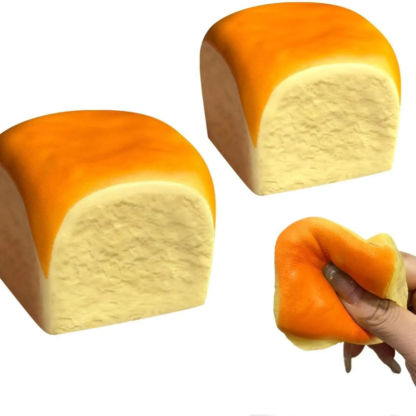 Simulation Bread Squishy Toy – Food-Grade Silicone Slow Rising Stress Relief Squeeze Toy