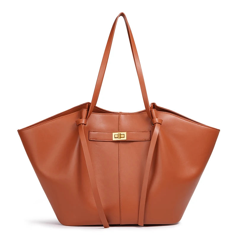 Large Capacity Bat-Shaped Women's Handbag Trendy Shoulder Crossbody Bag High Street Style
