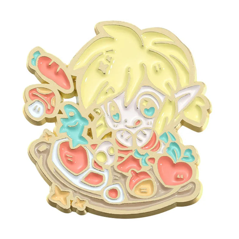 Anime Game Enamel Pins – Metal Lapel Brooch Set for Backpack, Costume & Cosplay Accessories Gift