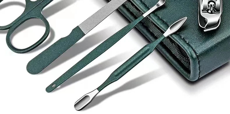 6-Piece Stainless Steel Manicure & Pedicure Set – Portable Nail Clipper & Grooming Kit for Men & Women