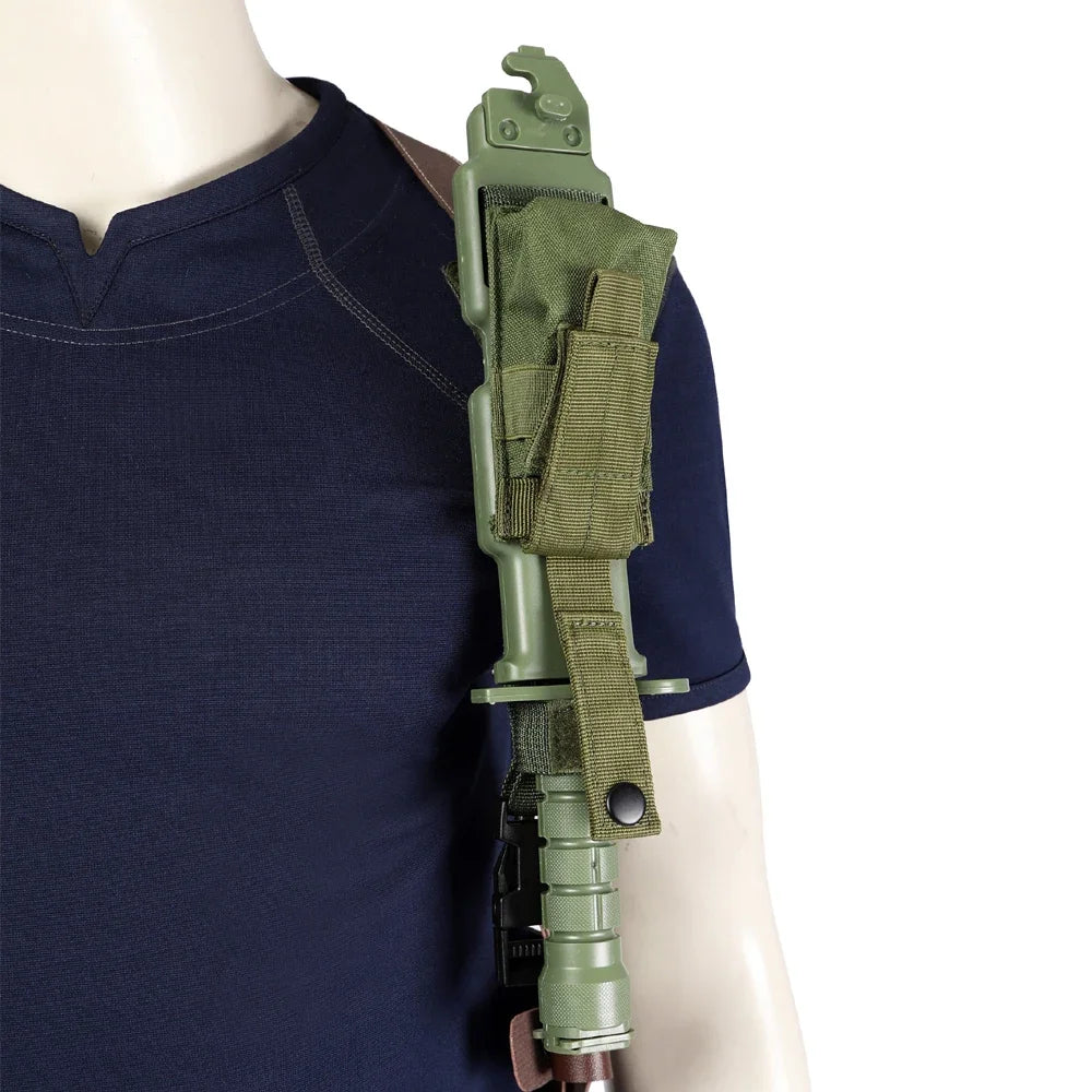 Resident Evil Leon S. Kennedy Inspired Cosplay Costume – Tactical Utility Belt Set with Bags, Holster & Officer Outfit Accessories for Carnival & Halloween