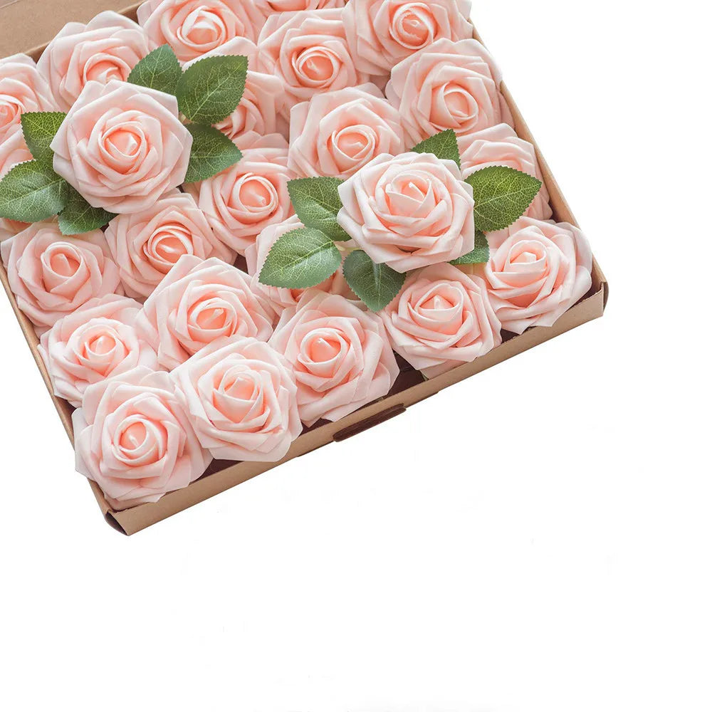 Rosas artificiales de espuma, de 10 a 100 unidades – Rosas sintéticas realistas para ramos de boda, centros de mesa, decoraciones para fiestas, regalos para el Día de la Madre y San Valentín, arreglos florales de bricolaje