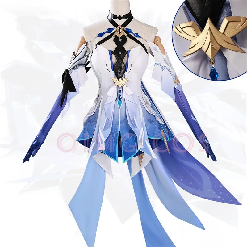 Genshin Impact Skirk Cosplay Costume & Wig – Adult Halloween Party Outfit