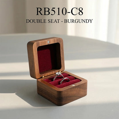 Personalized Wooden Jewelry Box with Custom Engraving for Rings, Earrings, Bracelets, Wedding Proposals & Gift Packaging