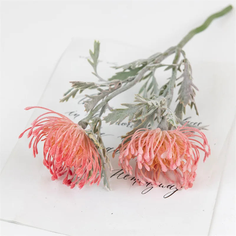 Flores artificiales de crisantemo araña – Decoración floral de crisantemo sintético realista para el hogar, habitaciones, bodas, Navidad, Pascua y arreglos de mesa