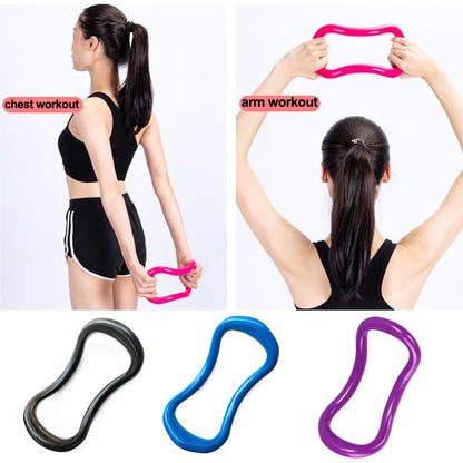 Anillo de Yoga Pilates, Círculo Elástico – Anillo de Resistencia para Ejercicios en Casa, Masaje de Fascia, Tonificación Corporal y Soporte para Ejercicio