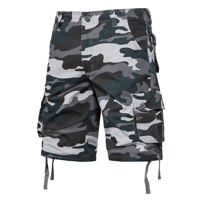 Men's Summer Camouflage Cargo Shorts – Lightweight Cotton Loose-Fit Utility Shorts, Casual Workwear & Beach Pants for Everyday Outdoor Wear