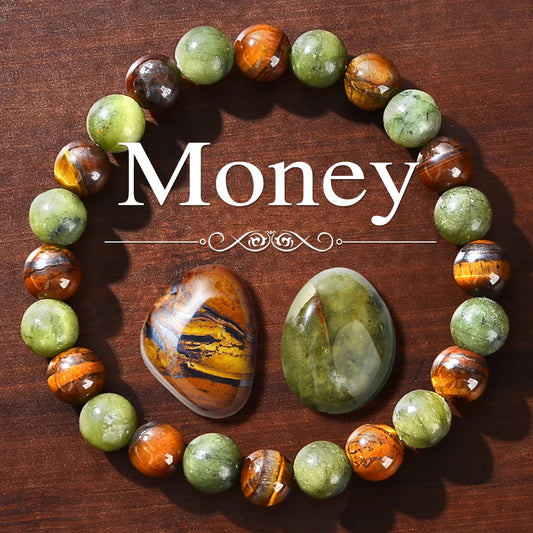 Prosperity & Abundance Healing Bracelet – Natural Stone Energy Bracelet for Relaxation, Success, Personal Strength & Positive Mindset Jewelry