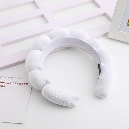 Diadema Retro Acolchada de Terciopelo – Diadema de Esponja Acolchada para Mujeres y Niñas | Accesorio de Moda para Maquillaje y Peinado
