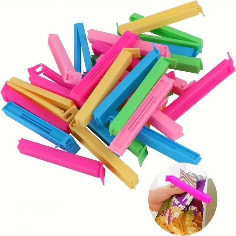 5-30PCS Colorful Bag Sealing Clips – Reusable Moisture-Proof Snack Bag Clamps for Food Storage, Fresh-Keeping Plastic Bag Kitchen Accessories