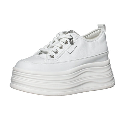 Zapatillas deportivas de mujer con cuña oculta, plataforma de 9 cm, calzado grueso cómodo e informal para caminar