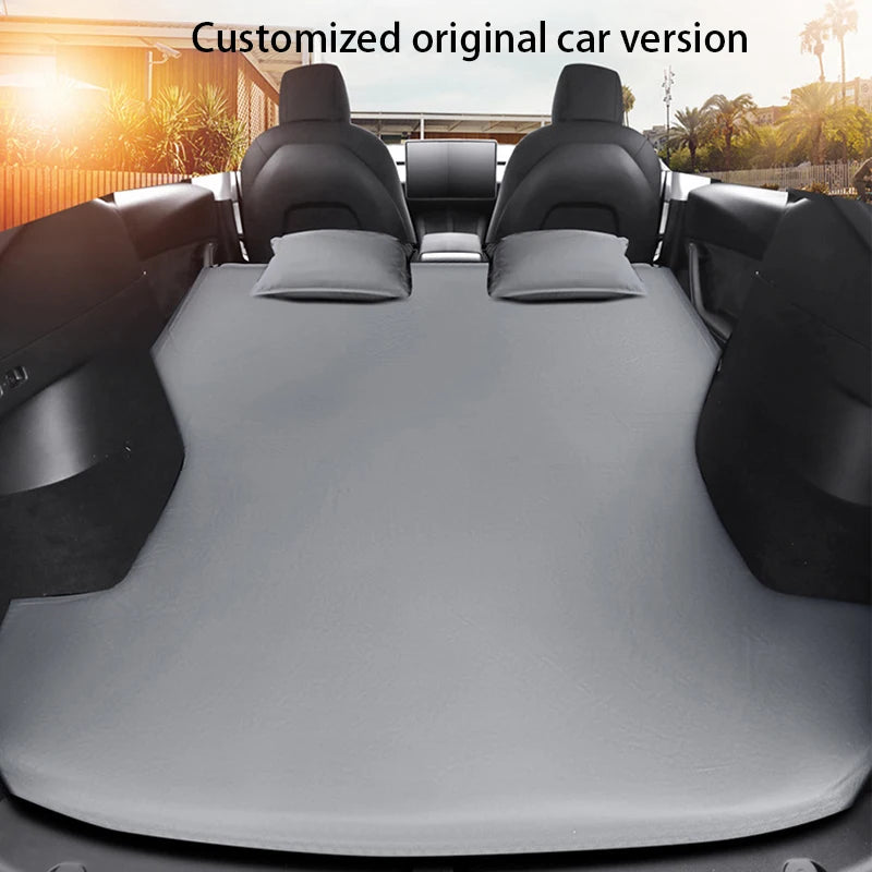 Matelas pneumatique gonflable pour Tesla Model 3 et Model Y (2017–2026) – Lit de voyage en daim pour le camping, les road trips et les aventures en plein air