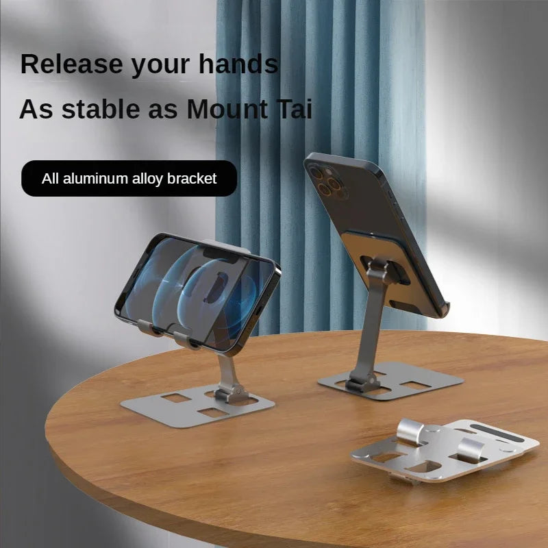 Support universel pour tablette en alliage d'aluminium – Support de bureau pliable et réglable pour iPad, tablettes et smartphones avec angles de vision flexibles