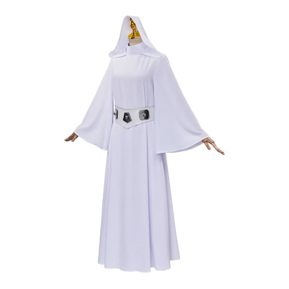 Leia Cosplay Costume – Fantasy Princess Dress for Women (Halloween/Carnival Party Outfit, Disguise Suit)