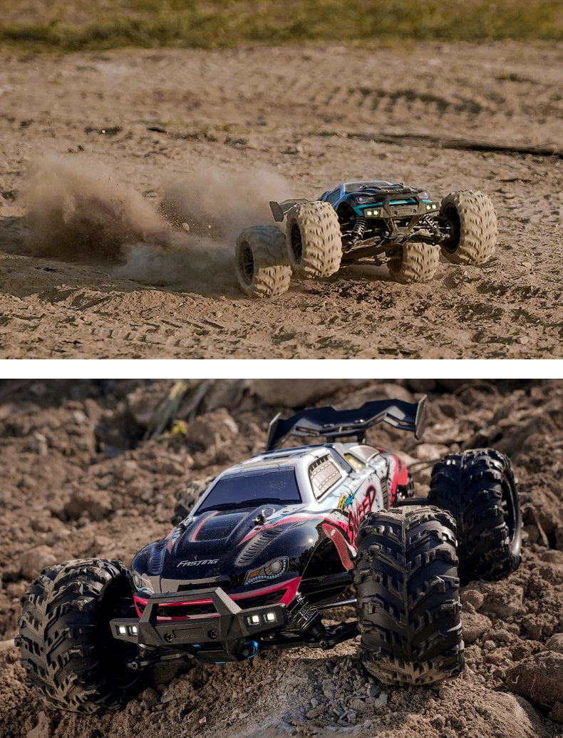 ZWN 1:16 4WD RC Monster Truck 50KM/H y 70KM/H Coche de Derrape de Alta Velocidad con Luces LED y Control Remoto 2.4GHz