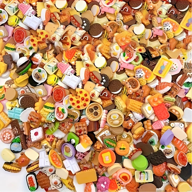 Mini Resin Food Figurines – Cute Miniature Kitchen Food Toys for DIY Crafts, Dollhouse Decor & Gifts