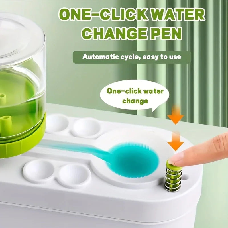 Automatic Paintbrush Cleaner Machine – Recirculating Brush Wash System for Watercolor, Acrylic & Oil Artists