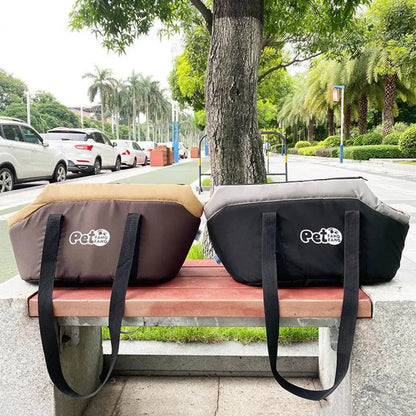 Bolsa de transporte suave para mascotas, transportín transpirable para gatos y perros con correa ajustable y almohadilla interior