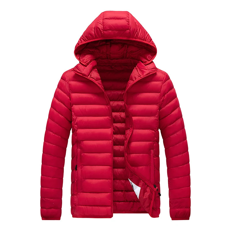 Men’s 8XL Winter Parka Jacket – Warm Waterproof Hooded Coat with Detachable Hood, Casual Autumn & Winter Outerwear