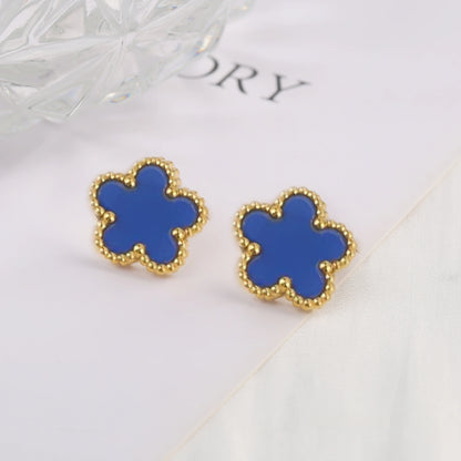 Stainless Steel Five Leaf Flower Clover Bracelet for Women Girls Adjustable Laser Petal Classic Brand Jewelry Gift
