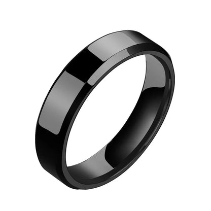 Stainless Steel Wedding Band Ring – 2mm, 4mm, 6mm & 8mm High Polished Smooth Ring for Men & Women | Minimalist Jewelry