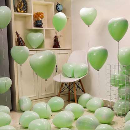 12-Inch Heart Balloons – Love Helium Balloons for Weddings, Birthdays, Valentine's & Party Decor
