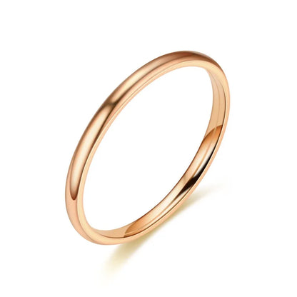 Stainless Steel Wedding Band Ring – 2mm, 4mm, 6mm & 8mm High Polished Smooth Ring for Men & Women | Minimalist Jewelry