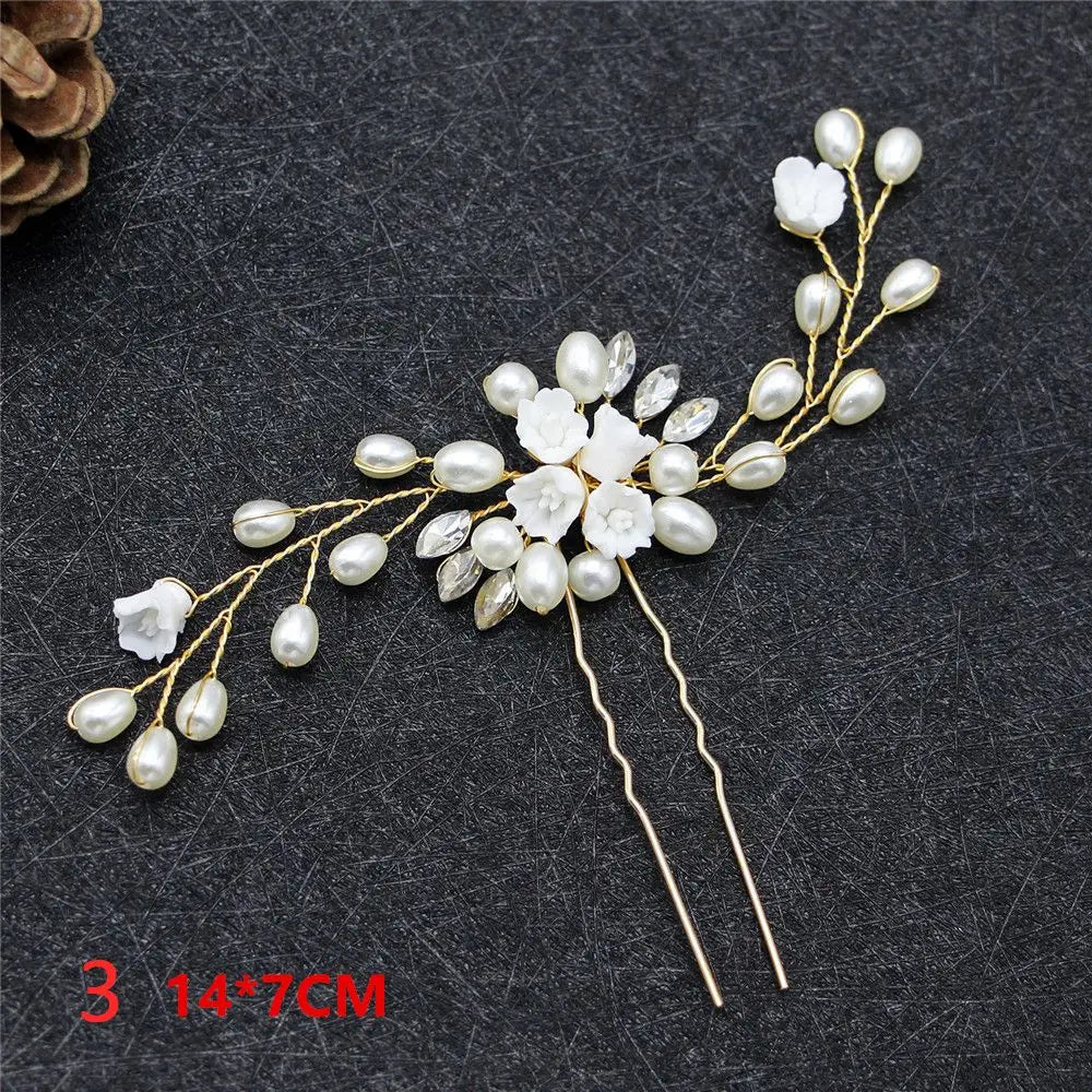 Luxury Floral Bridal Hair Comb with Gold Leaves – Crystal Wedding Hair Accessory for Brides & Prom