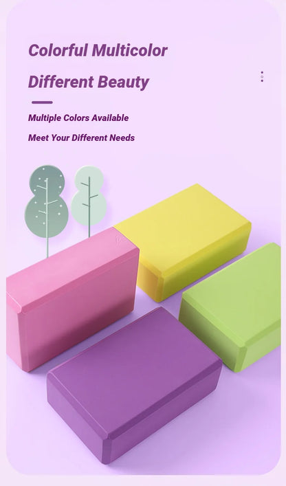 Yoga Foam Blocks – Pilates Training Bricks for Dance, Stretching, Body Shaping, Flexibility Exercises & Fitness Workouts