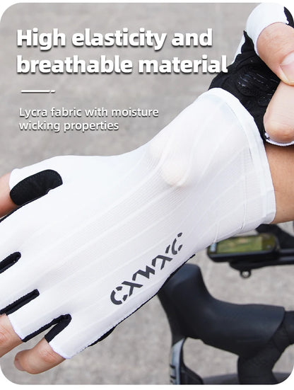 Guantes de Ciclismo sin Dedos CXWXC – Transpirables y Antideslizantes para Hombre y Mujer con Soporte Extendido de Muñeca para Fitness, Entrenamiento y Deportes al Aire Libre