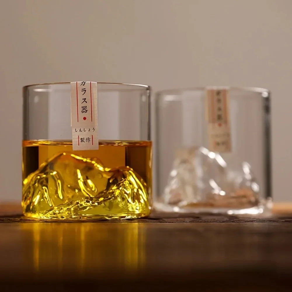 5 Oz 3D Guanshan Whiskey Glass – Transparent Crystal Drinking Cup for Whiskey, Cognac, Cocktails, Ice Wine & Bar Drinks