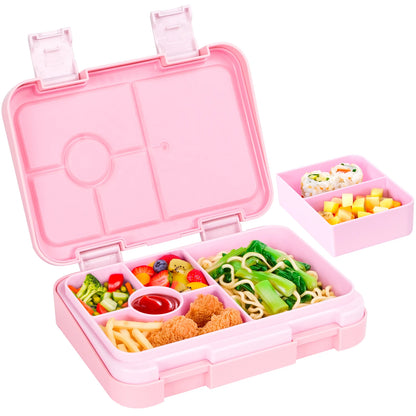 Fiambrera Bento para niños – Recipiente de comida portátil a prueba de fugas para la escuela, viajes y picnics, fiambrera para estudiantes apta para microondas para frutas, aperitivos y comidas