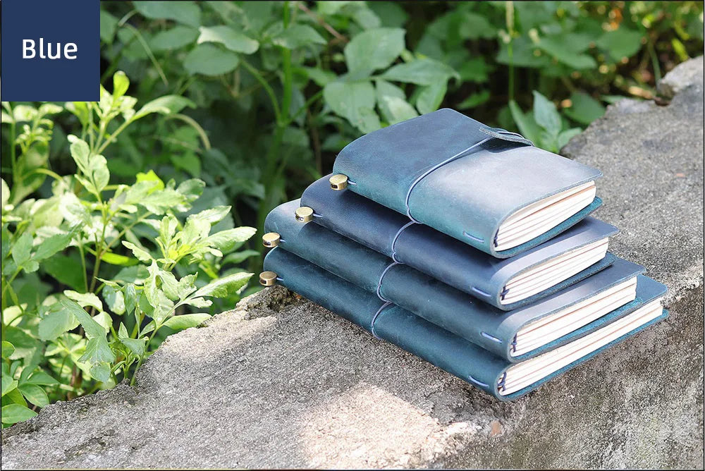 Genuine Leather Refillable Travel Journal – Handmade Retro Diary, Sketchbook & Notebook