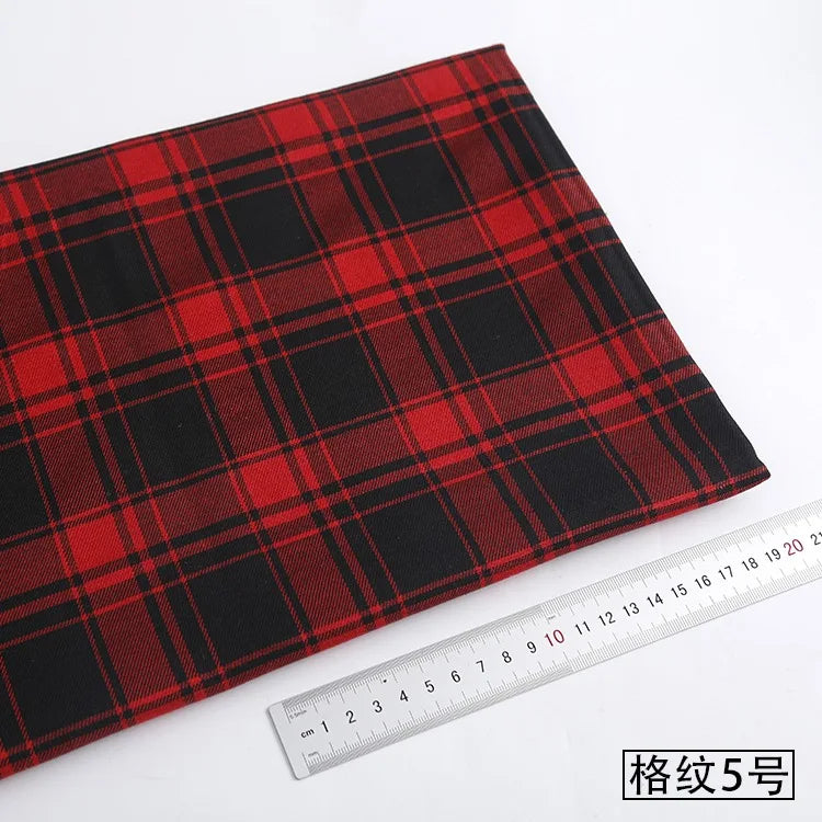 Scottish Style Plaid Fabric – Soft Breathable Cloth for Christmas Skirts, Uniforms, Dresses, DIY Sewing & Background Decor