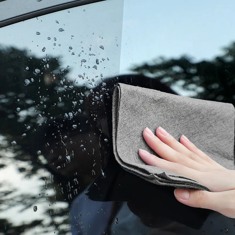 Thick Microfiber Cleaning Cloth – Reusable No Watermark Magic Cleaning Rag, Streak-Free Glass Wipe Towel for Windows, Kitchen, Home & Household Surface Cleaning