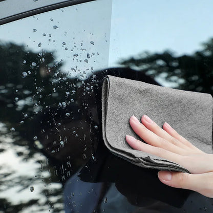 Thick Microfiber Cleaning Cloth – Reusable No Watermark Magic Cleaning Rag, Streak-Free Glass Wipe Towel for Windows, Kitchen, Home & Household Surface Cleaning
