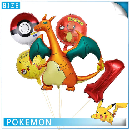 Pokémon 3D Foil Balloon – 32inch Charizard Digital Balloon for Children’s Birthday Party Decorations, Baby Shower & Party Supplies