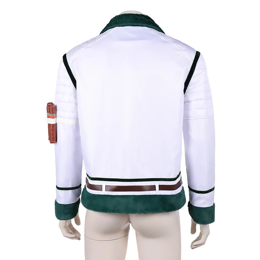 One Piece Smoker Inspired Marine Captain Cosplay Costume – Coat Jacket Outfit for Halloween, Carnival & Party Roleplay