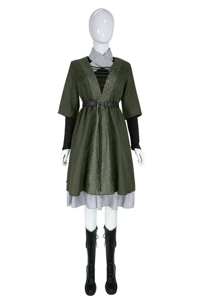 Halloween Party Women Cosplay Costume | Anime Game Style Hooded Cape Dress | Full Outfit Casual Party Wear