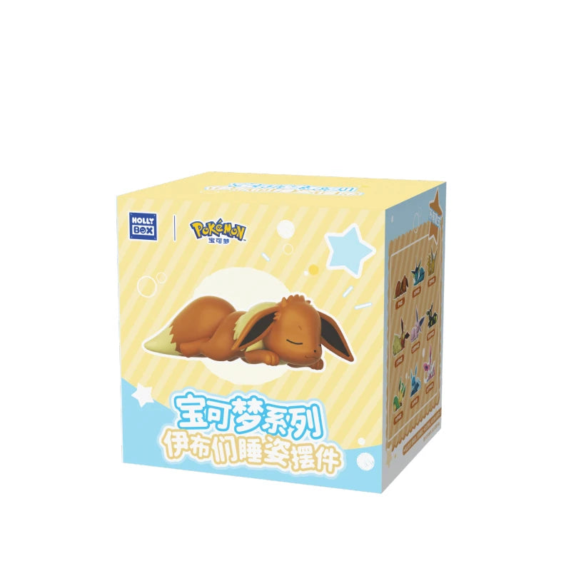 Pokémon Eevee Sleeping Pose Blind Box Figure – Cute Anime Collectible Lucky Charm Toy